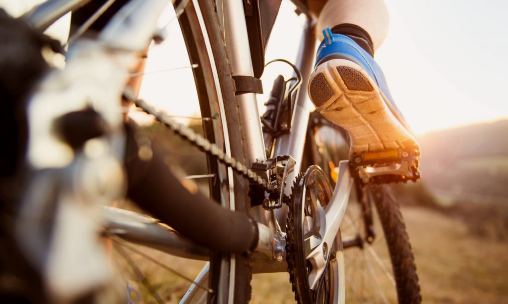 cycling in countryside