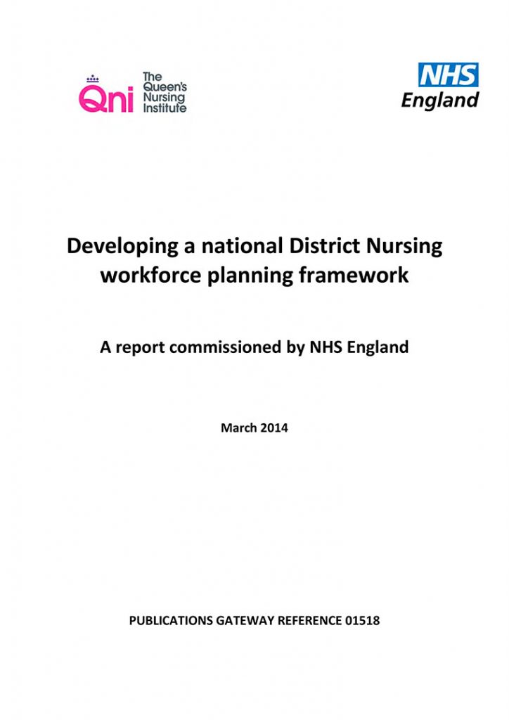 District Nursing Workforce Planning Report cover