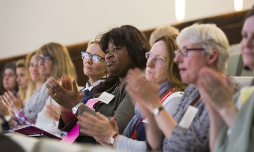 Audience clap at a Homeless Health conference in 2016