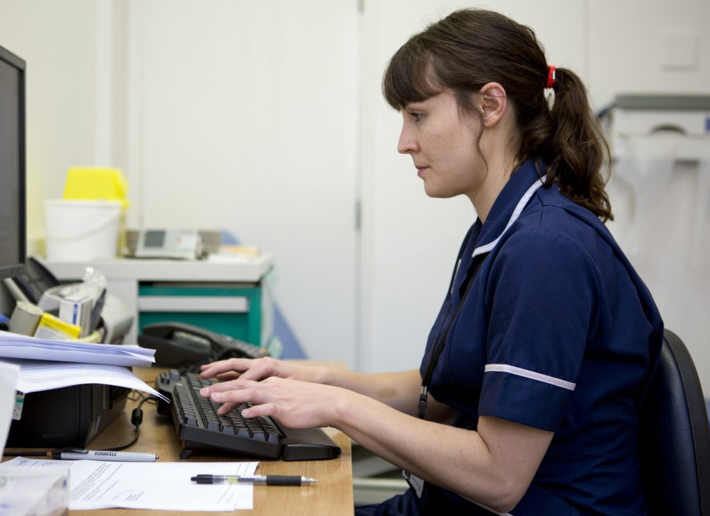 A specialist nurse in a clinic