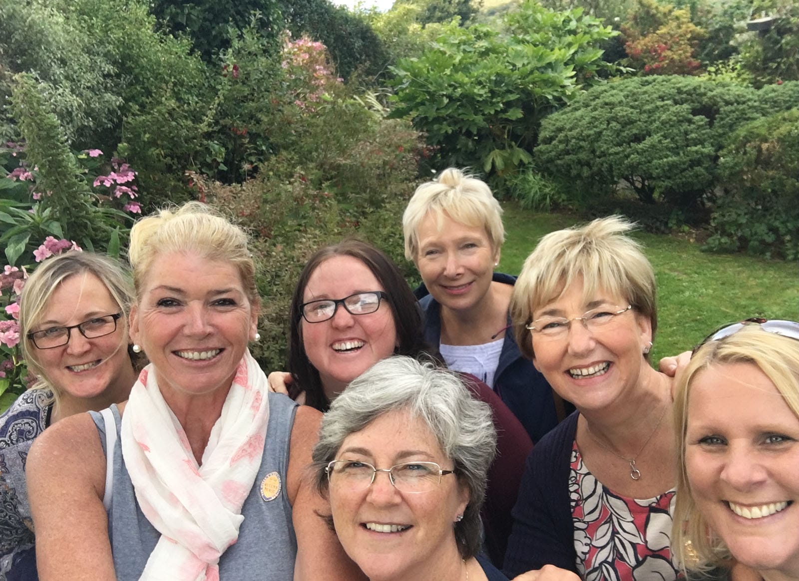 Queen's Nurses visit a garden in Boscastle, Cornwall