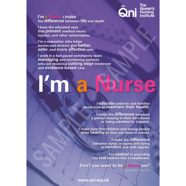 I am a Nurse poster - watermark