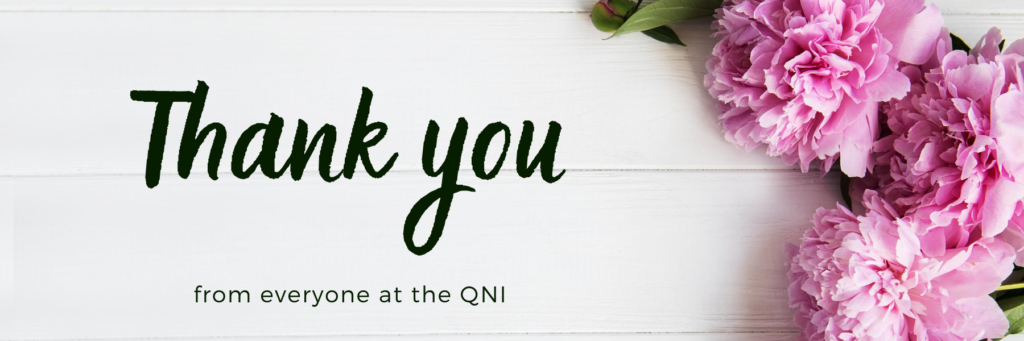 Thank you from everyone at the QNI