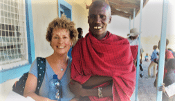 Jennifer Bourne and man in Africa