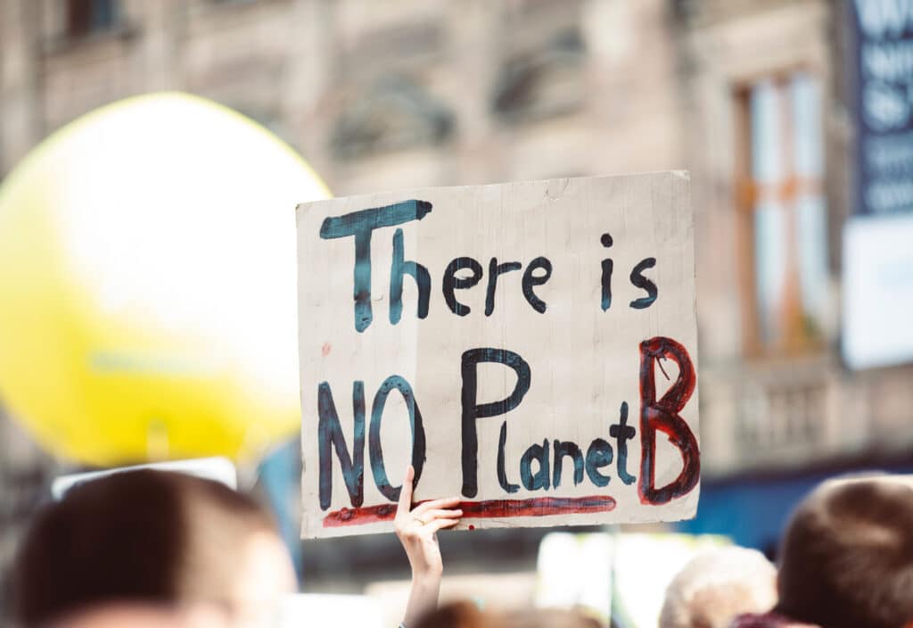 Sign saying 'There is no planet B'