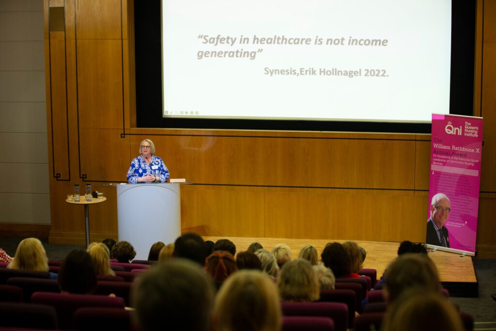 Alison Leary deilvering William Rathbone annual lecture 2023.