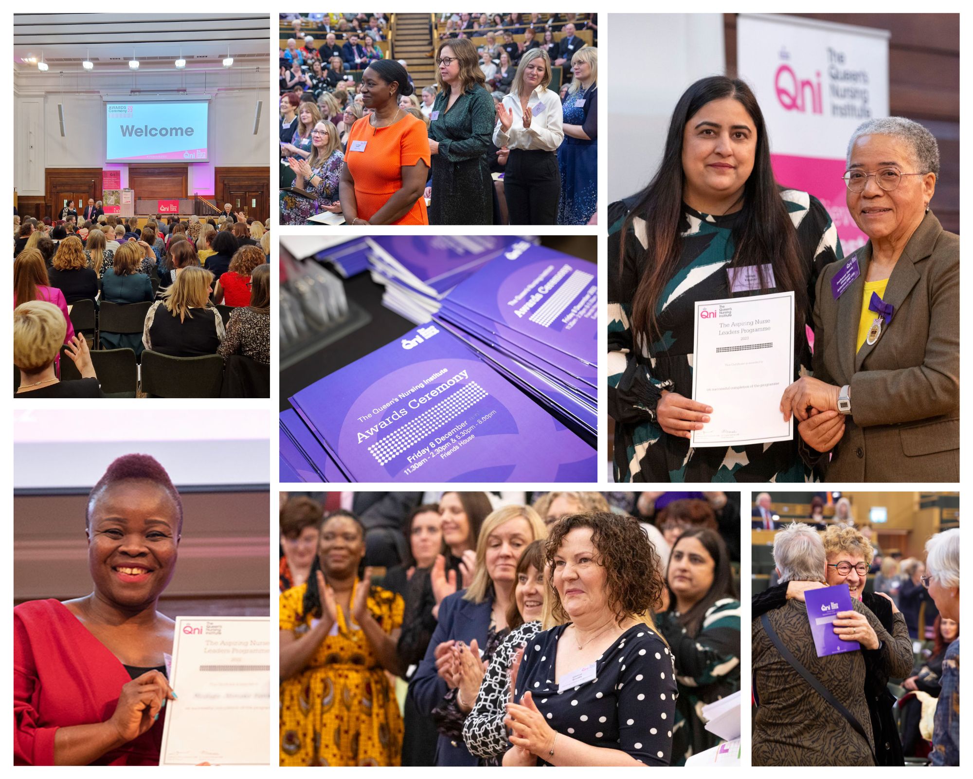 A photo collage from the QNI awards ceremony featuring attendees and awardees